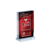Azar Displays Acrylic Block Sign Holder on Base w/ Gift Card Pocket 5.5"Wx8.5"H 104540
